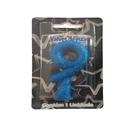 Vela de Plástico Gliter Azul N°9 Valves