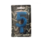 Vela de Plástico Gliter Azul N°5 Valves