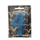Vela de Plástico Gliter Azul N°4 Valves