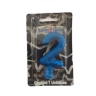 Vela de Plástico Gliter Azul N°2 Valves