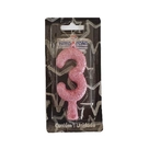 Vela de Plástico Gliter Rosa N°3 Valves