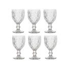 Conjunto de 6 Taças de Vidro Diamante Inga 350ml