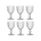 Conjunto de 6 Taças de Vidro Diamante Inga 350ml