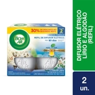 Difusor Elétrico Bom Ar Lirio Branco e Algodão Refil 2 unidades 16ml