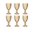 Conjunto de 6 Taças de Vidro Diamond Âmbar Gamma 330ml