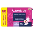 Protetor Diário sem Abas com Perfume Proteção Extra Longo Carefree 60 Unidades