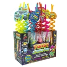 Pirulito Cereja, Tropical, Algodão-Doce, Laranja ou Mirtilo Twist Straw Pop Kids Zone 44g