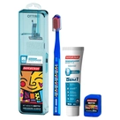 Kit Escova Dental Macia + Fio Dental 20m + Gel Dental 50g Regenerador Sensitive Britto Dentalclean