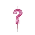 Vela Metalizada Rosa Interrogação Valves