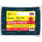 Saco Lixo Extra Forte Almofada Preto Embalixo 50L 50un.