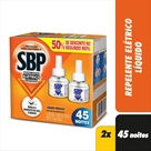 Repelente Elétrico Líquido SBP 45 Noites 50% grátis 2 Unidade 35ml