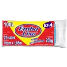 Saco Lixo Econômico Rolo Azul Embalixo 100L 25un.