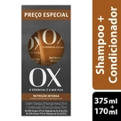 Kit Shampoo Nutrição Intensa 375ml + Condicionador 170ml OX