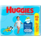 Fraldas Tripla Proteção Hiper XG Huggies 66 Unidades
