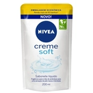Sabonete Líquido Nivea Creme Soft Sachê 200ml Refil Embalagem Econômica