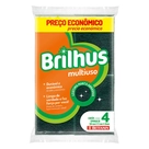 Esponja Multiuso Abrasiva Brilhus 4 Unidades