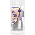 Pote e Tampa Cristal Descartável Strawplast 10un 180ml​