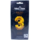 Balão Metalizado Dourado N.3 Valves