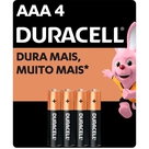 Pilha Alcalina AAA Duracell 4un.