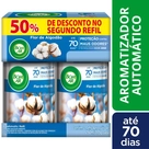 Aromatizador de Ambiente Bom Ar Automático Aerossol Freshmatic Refil 50% off na 2ª Unidade Flor de Algodão