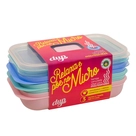 Kit Pote Hermético para Microondas Dup 500ml 3 Unidades
