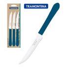 Conjunto de Facas Churrasco Tramontina Leme Azul 3 Peças
