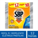 Repelente Elétrico Pastilha Refil 12 horas SBP Leve 12 unidades Pague 10
