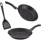 Conjunto de Frigideira Antiaderente com Espátula Preta Mr Cook