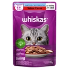 Alimento Para Gatos Castrados Sachê Sabor Carne ao Molho Whiskas 85g