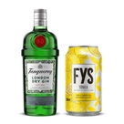 Gin Tanqueray London Dry 750 ml + Água Tônica FYS Lata 350ml