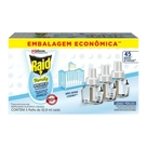 Repelente Elétrico Líquido Raid 45 Noites Refil 3UN de 32,9ml