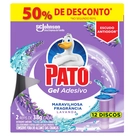 Desodorizador Sanitário Pato Gel Adesivo Lavanda Refil 6 Discos Kit com 2UN