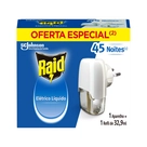 Repelente Elétrico Líquido Raid 45 Noites Aparelho e Refil de 32,9ml Oferta Especial