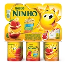 Nestlé Ninho® Iogurte Polpa de Morango, Salada de Frutas,  Maçã e Banana 540G com 6 unidades