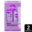 KIT Shampoo 300ML + Condicionador 190ML Seda Mega Crescimento - Cabelos encorpados e com volume