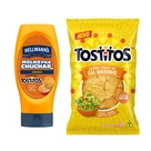 Kit Tostitos com Sal Marinho 110g e Molho Sabor Cheddar Hellmann s 335g
