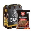 Kit Cerveja Pilsen com Hamburguer de Picanha