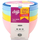 Kit Tigela Milao Colors Dup 500ml Leve 4 Pague 3
