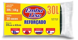 Saco de Lixo Embalixo Profissional 30L - Pacote com 30 Unidades