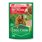 Ração Úmida DOG CHOW NUTRIÇÃO REFORÇADA para Cães Adultos Sabor carne em Filetes com Arroz 85g