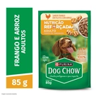 Ração Úmida DOG CHOW NUTRIÇÃO REFORÇADA para Cães Adultos Sabor Frango em Filetes com Arroz 85g