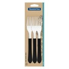 Conjunto de Garfos Leme Preto Tramontina - 3 Unidades