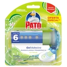Desodorizador Sanitário Pato Gel Adesivo Citrus Aplicador e Refil 6 Discos Oferta Especial