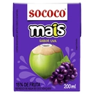 Água de Coco Sococo Sabor Uva 200ml