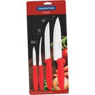 Conjunto de Facas de Inox Plenus Vermelho 4 Peças Tramontina