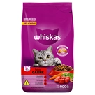 Alimento para Gatos Adultos Sabor Carne Whiskas 900g