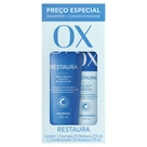 Shampoo 375ml + Condicionador 170ml Restaura OX Cosméticos