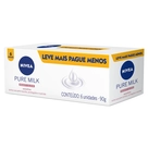 Sabonete Barra Sensitive Pure Milk Beauty Elixir Nivea 90g 6 Unidades