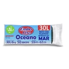 Saco Lixo Reforçado Rolo Preto Oceano Embalixo 30L 50un.