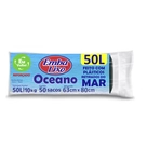Saco Lixo Reforçado Rolo Preto Oceano Embalixo 50L 50un.